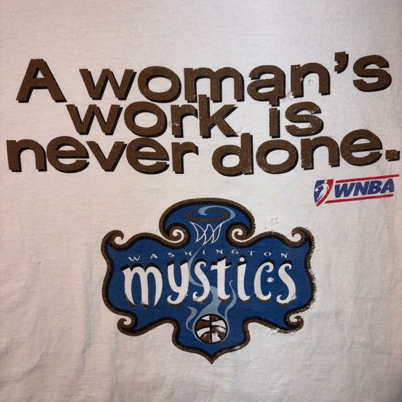 Vtg Champion Washington Mystics Basketball WNBA NBA 90’s T-shirt Medium - Picture 2 of 7